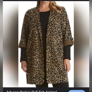 adyson Park long animal print blazer